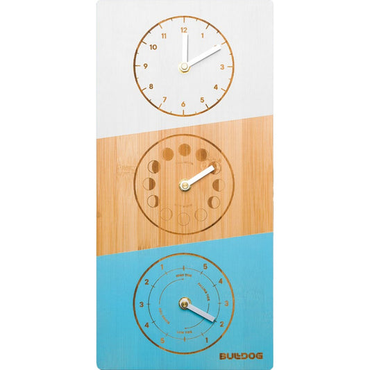 Bulldog-Triple-Dial-Tide-clock-bamboo-gift