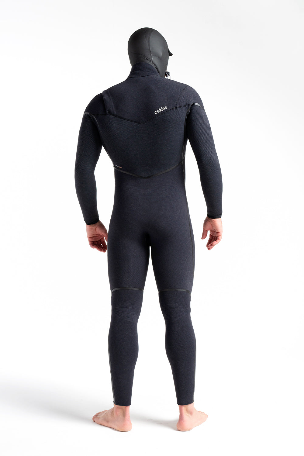c-skins-wired-hooded-winter-wetsuit-2023-crimson-halo-x-x-tend-tape-5-4-liquid-seams-galway-ireland-blacksheepsurfco-back