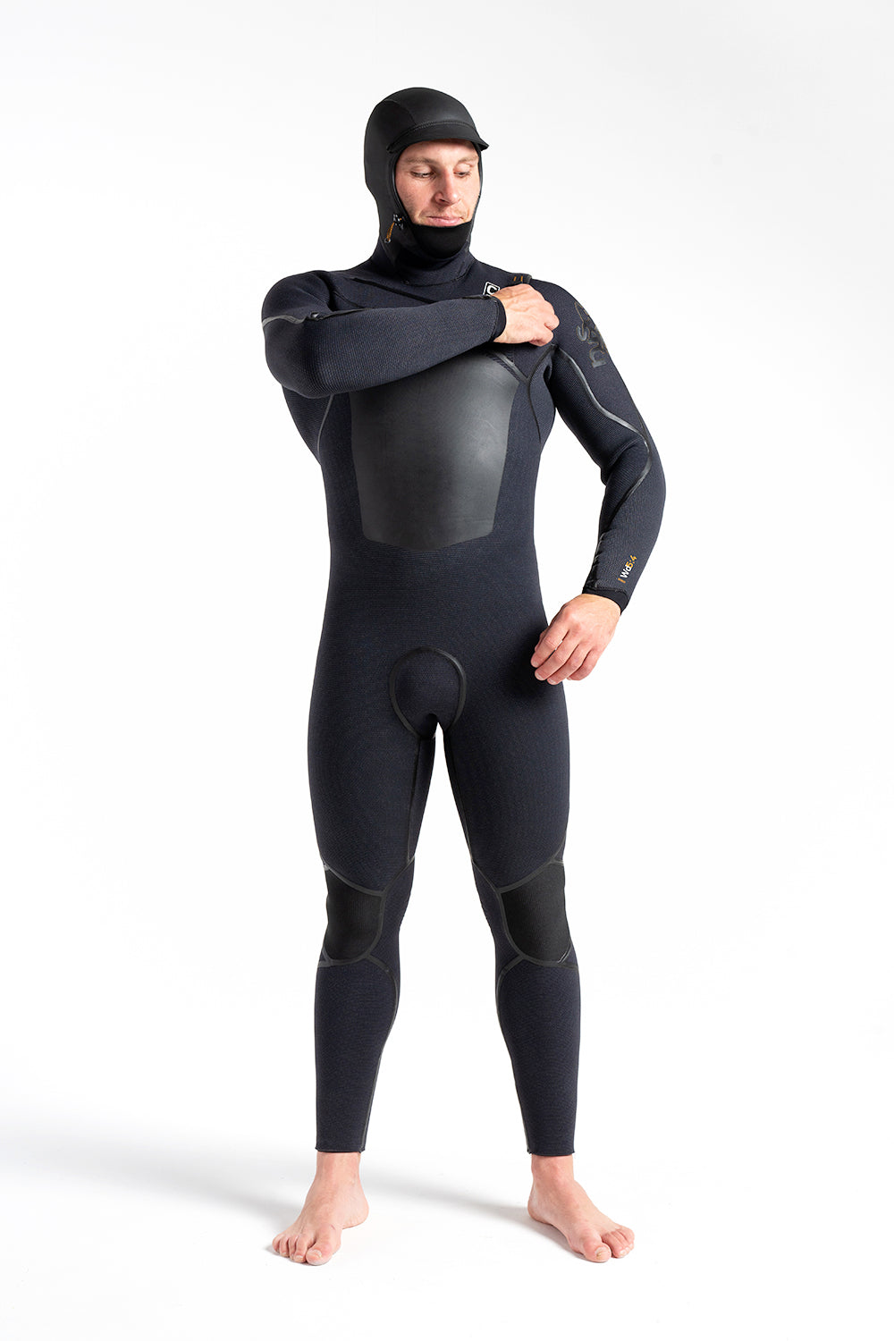 c-skins-wired-hooded-winter-wetsuit-2023-crimson-halo-x-x-tend-tape-5-4-liquid-seams-galway-ireland-blacksheepsurfco-front-2