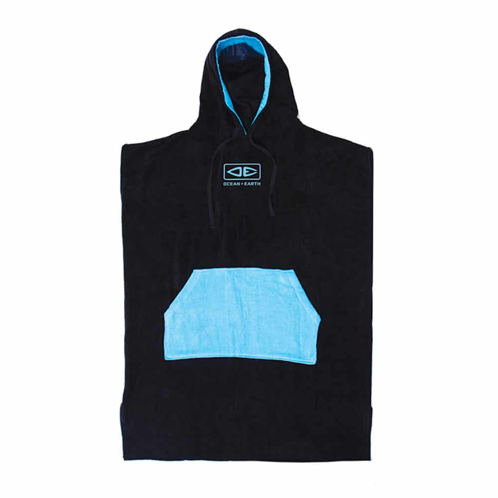 Ocean and Earth Daybreak Hooded Poncho Blue