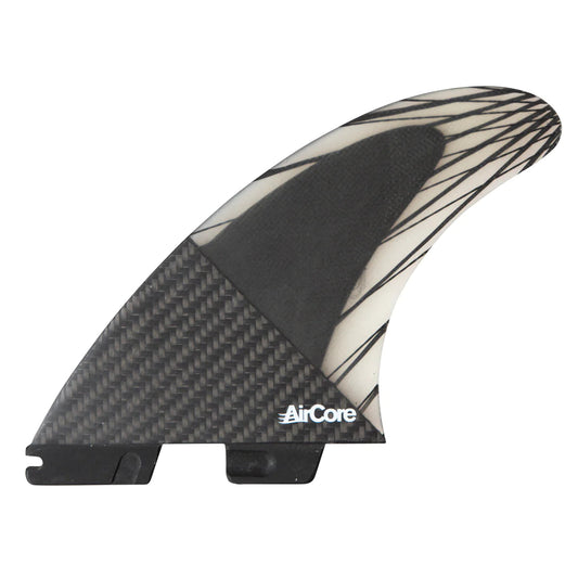 FCS II Large Carver PCC Carbon + Aircore Thruster Surfboard Fins - Eucalyptus