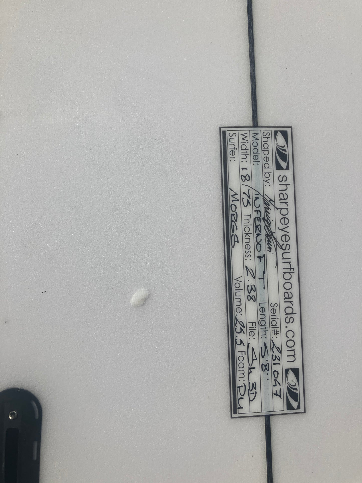 Second Hand Sharp Eye Surfboards 5'8 Inferno FT Futures Shortboard