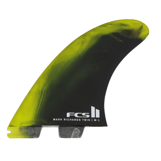 fcs-ii-mark-richards-twin-plus-stabiliser-black-white-surfboard-fin-PC-performance-core-galway-ireland-blacksheepsurfco-cyber-lime