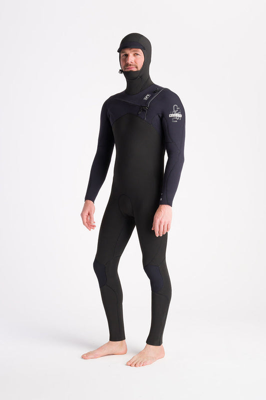 C-Skins NuWave Session 5:4 Mens Chest Zip Hooded Winter Wetsuit