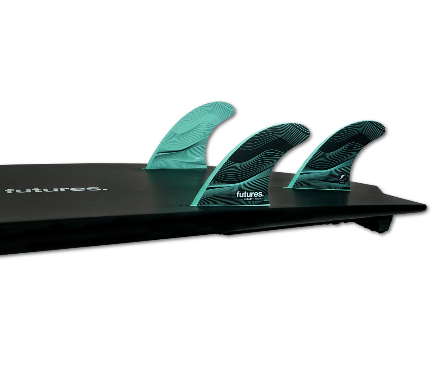 Futures Small F4 Legacy Series Thruster Fin Set - Green