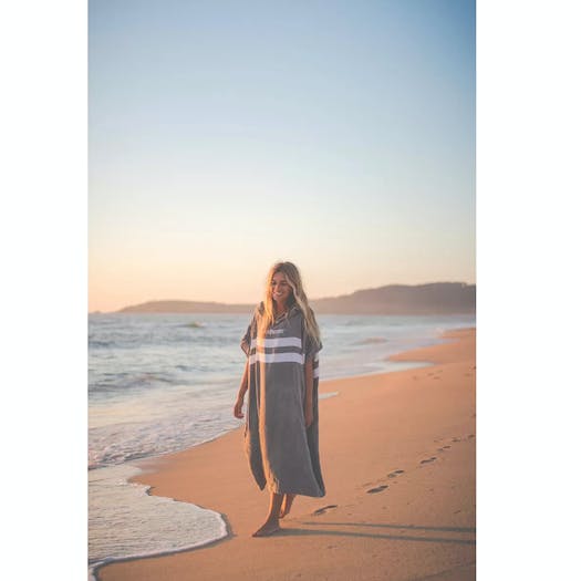 Northcore Beach Basha Changing Robe - Grey Stripes