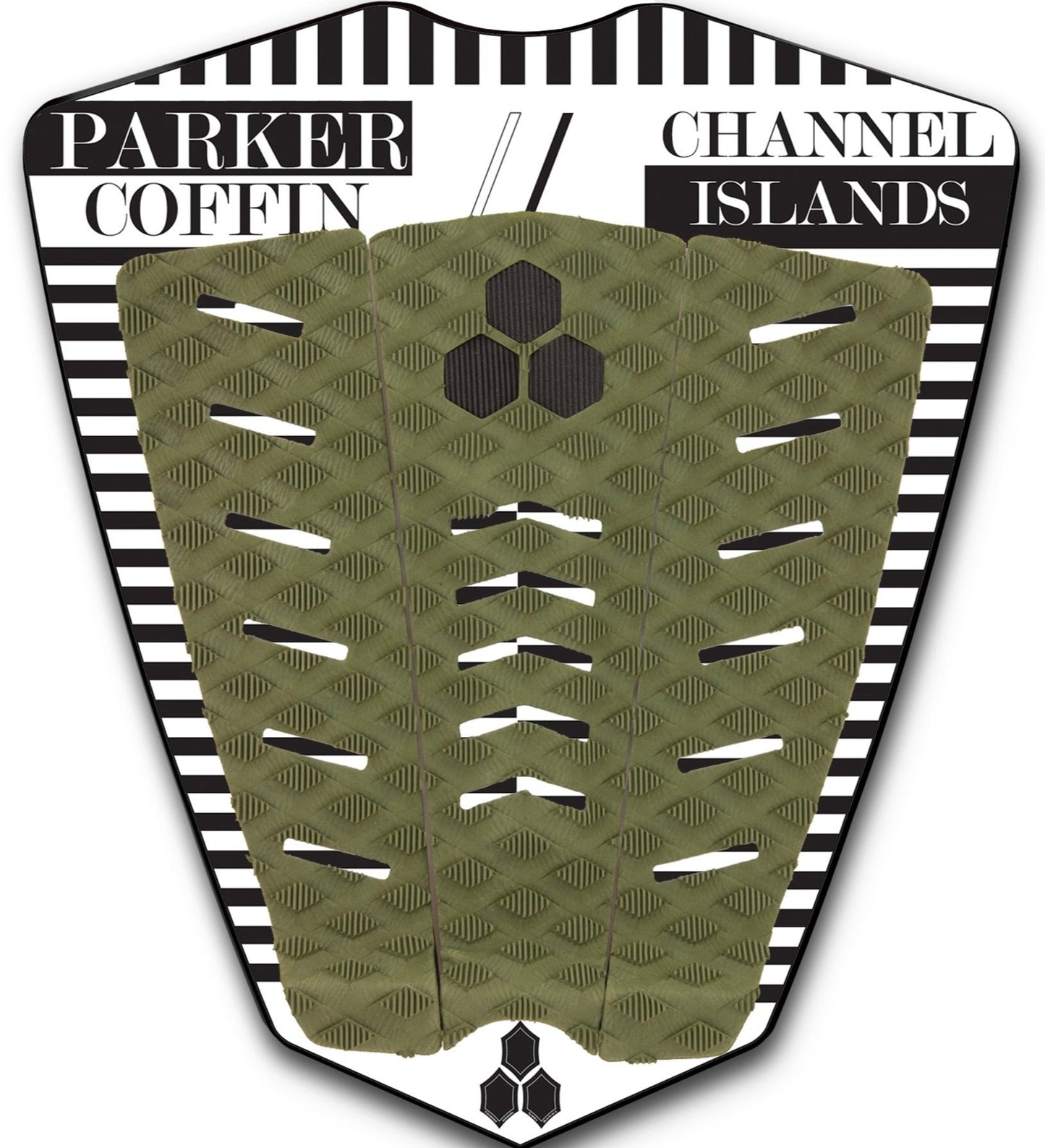 Channel Islands Bio Deck Grip Surfboard Traction Parker Coffin - Army Green