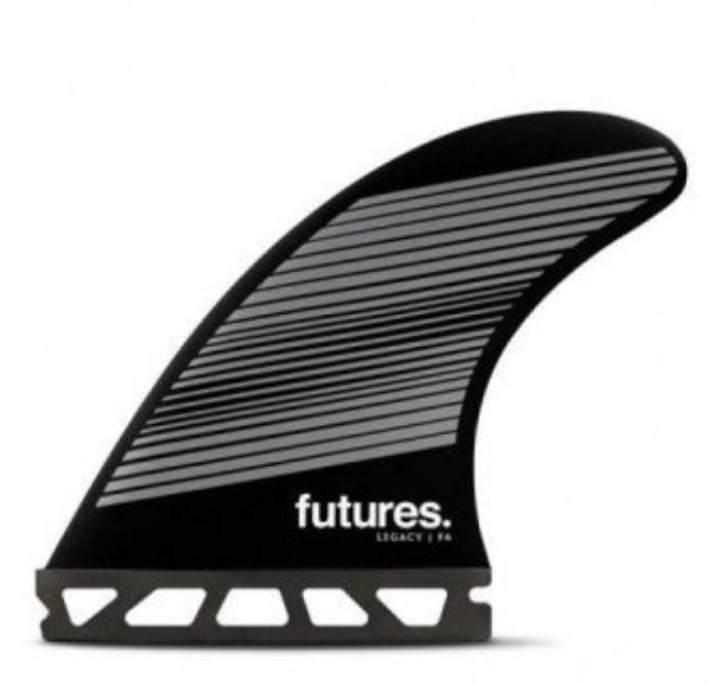Futures Medium F6 Legacy Series Honeycomb Thruster Surfboard Fin - Grey Black