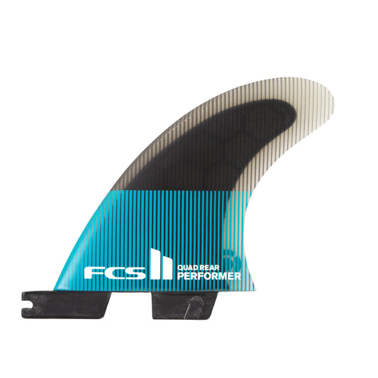 FCS II Performer PC Small Quad Rear Surfboard Fins - Teal Black