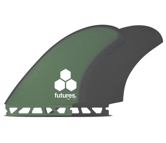 Futures Twin Fin BMT Britt Merrick Fibreglass - Green Grey