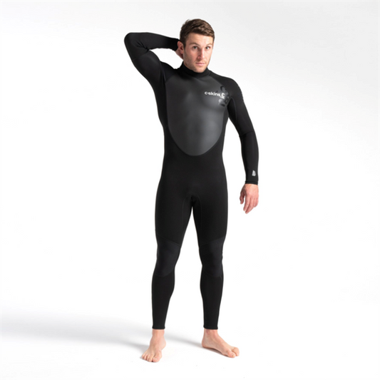C-Skins Element 3:2 Men Wetsuit Steamer Back Zip - Black