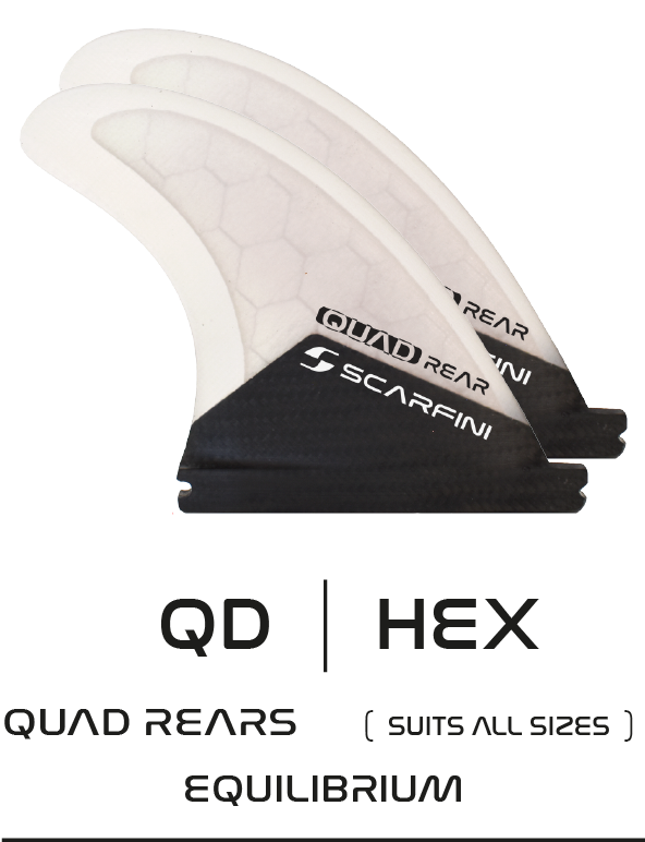 Scarfini FX E1 Small Equilibrium Futures Thruster or Five Surfboard Fin