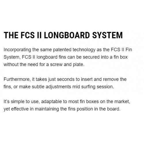 FCS II 9 Inch Clique Performance Glass Clear Longboard Fin