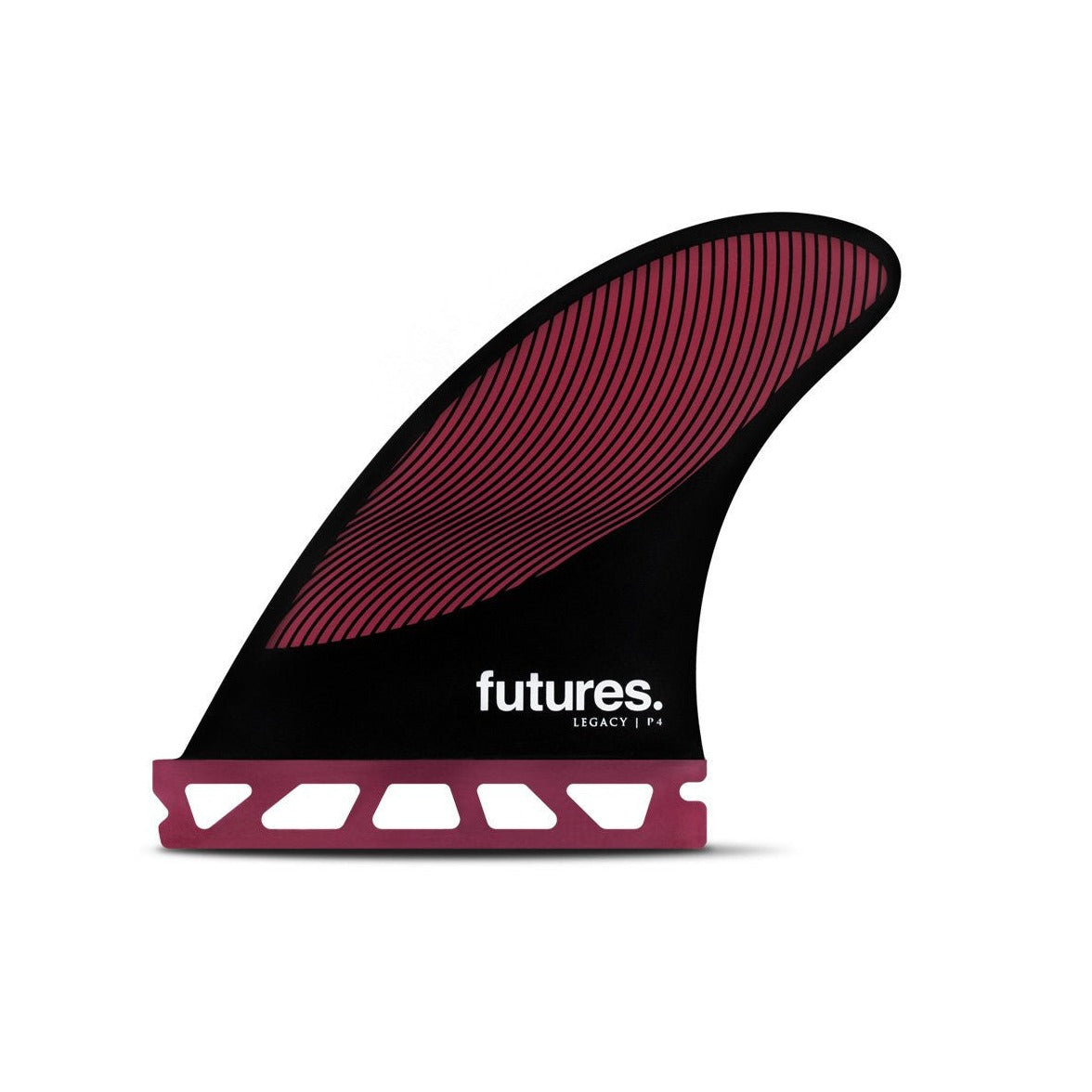 Futures Small P4 Pivot Legacy Series Honeycomb Thruster Surfboard Fin - Burgundy Black