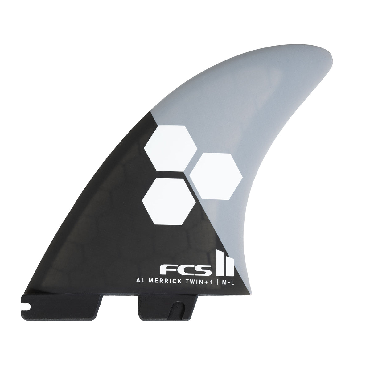 FCS-II-AM-TWIN-PLUS-1-TRAILER-performance-core-surfboard-fin-grey-charcoal-galway-ireland-blacksheepsurfco