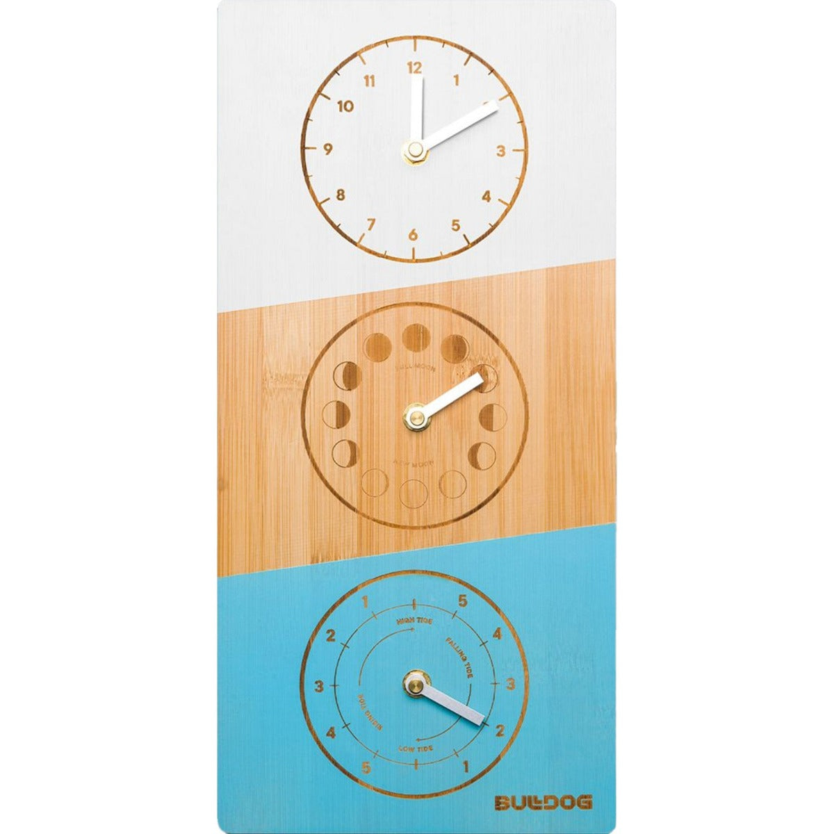Bulldog-Triple-Dial-Tide-clock-bamboo-gift