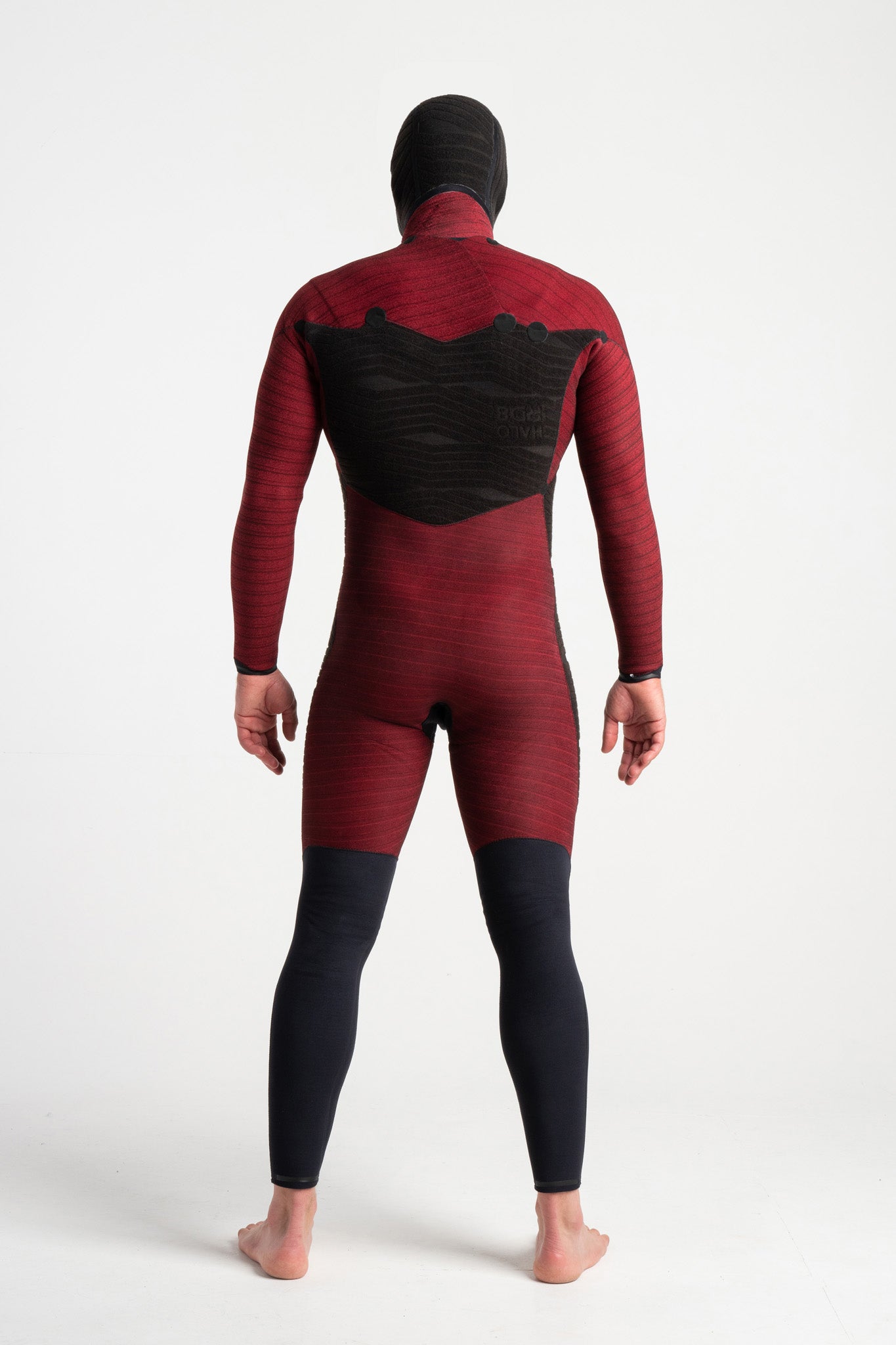 c-skins-wired-hooded-winter-wetsuit-2023-crimson-halo-x-x-tend-tape-5-4-liquid-seams-galway-ireland-blacksheepsurfco-inside-back