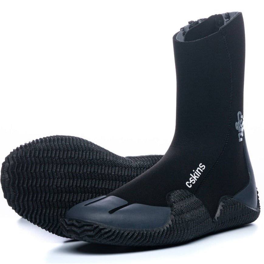 CSkins Legend Adult 5mm Zipped Round Toe Wetsuit Boot Black Sheep