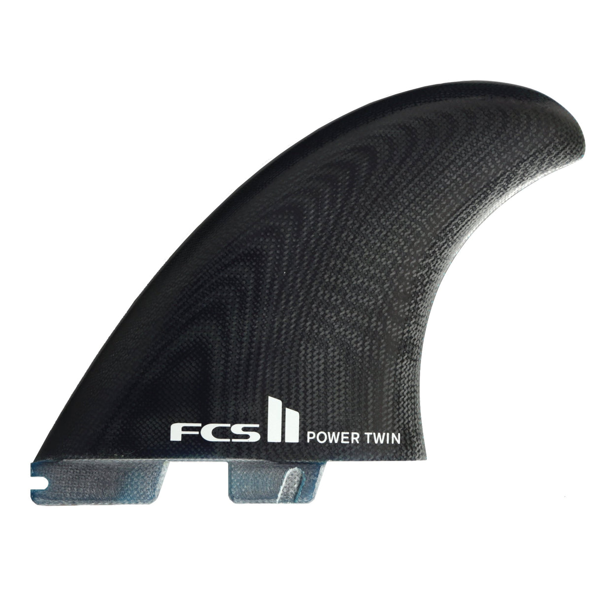 FCS II Power Twin Performance Glass Surfboard Fins - Black
