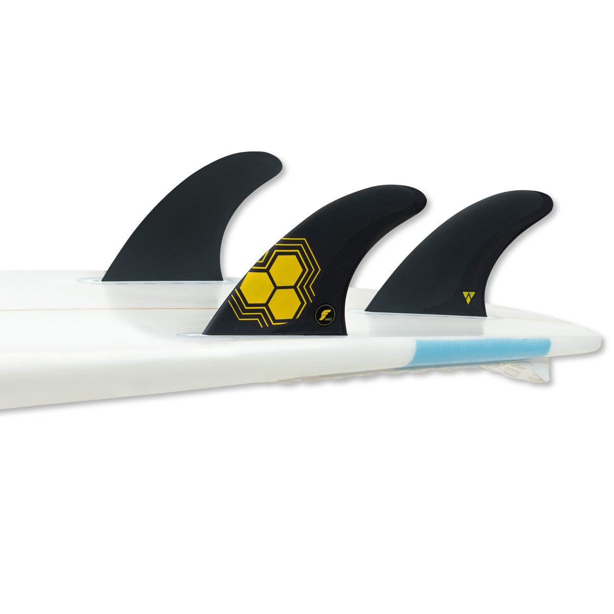 Futures Large AM2 Alpha Carbon Thruster Surfboard Fin - Black Yellow