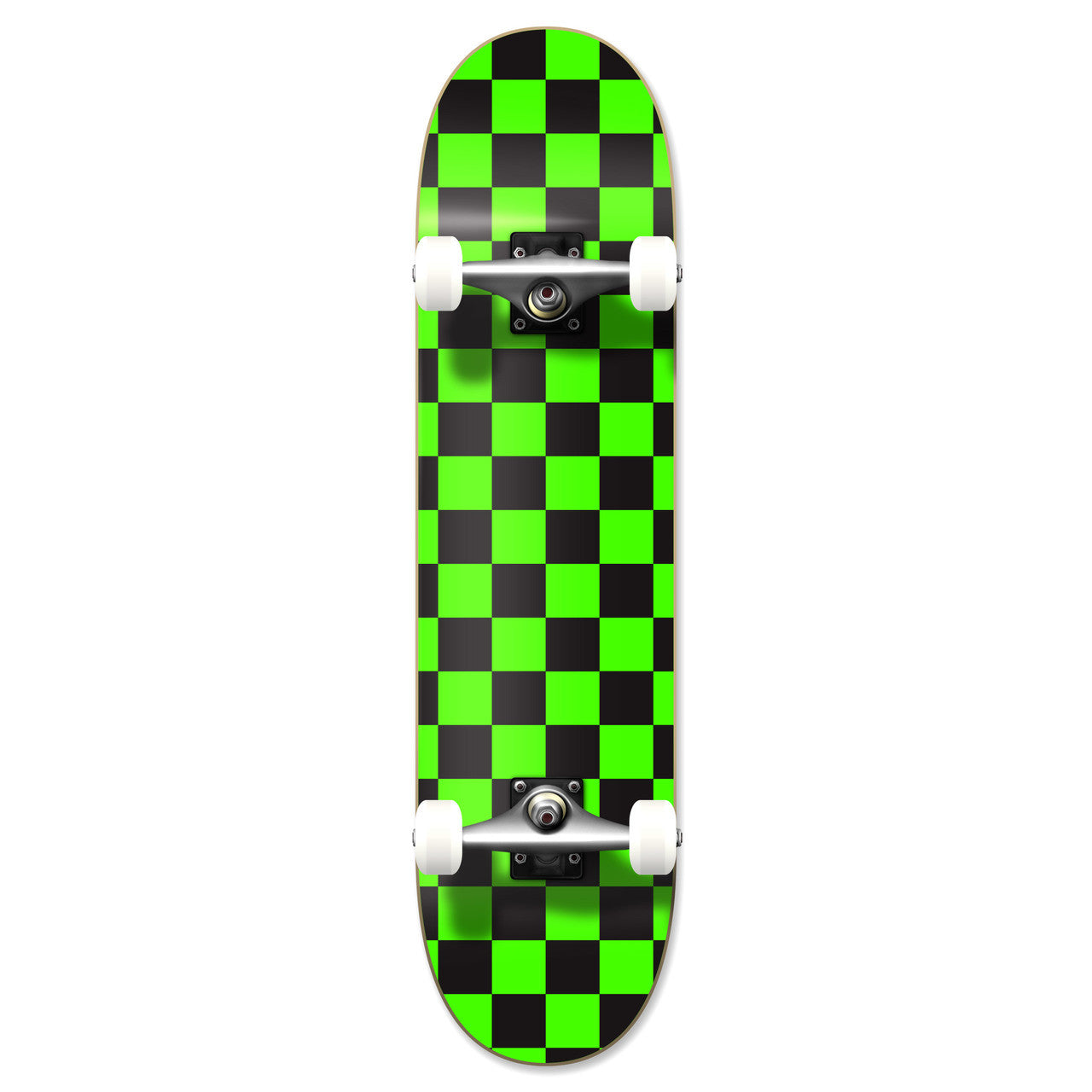 Yocaher Skateboard 7.75" Checker Green Complete