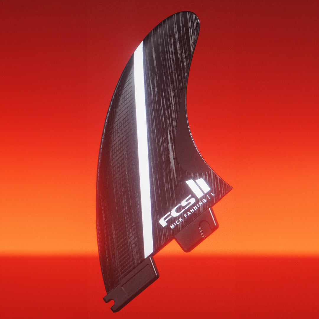 FCS-II-Mick-Fanning-Glass-Fibre-Fusion-Tri-thruster-fin-Set-smoke-black-galway-ireland-blacksheepsurfco