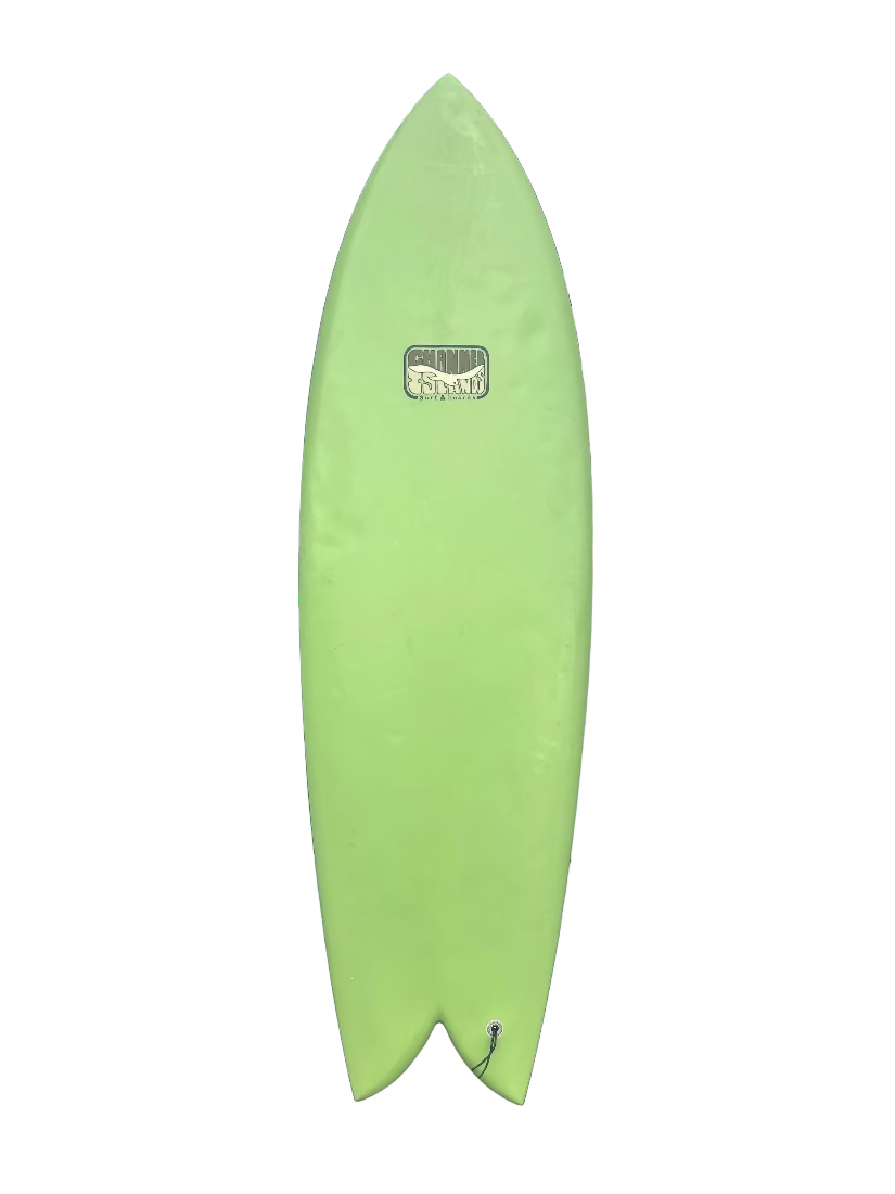 SECOND-HAND-channel-islands-even-keel-twin-fin-surfboard-glass-on-fins-green-galway-ireland-blacksheepsurfco