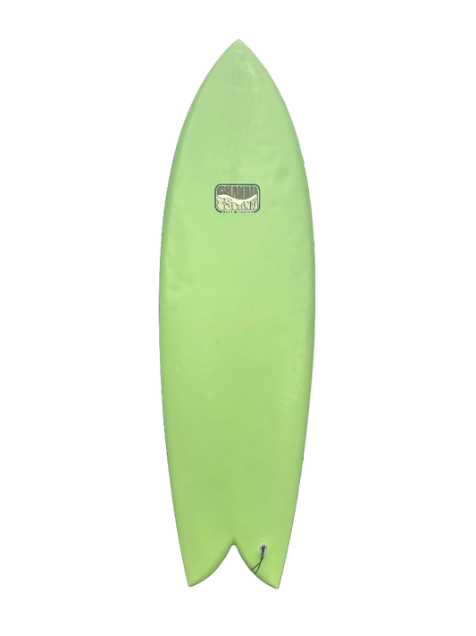 SECOND-HAND-channel-islands-even-keel-twin-fin-surfboard-glass-on-fins-green-galway-ireland-blacksheepsurfco