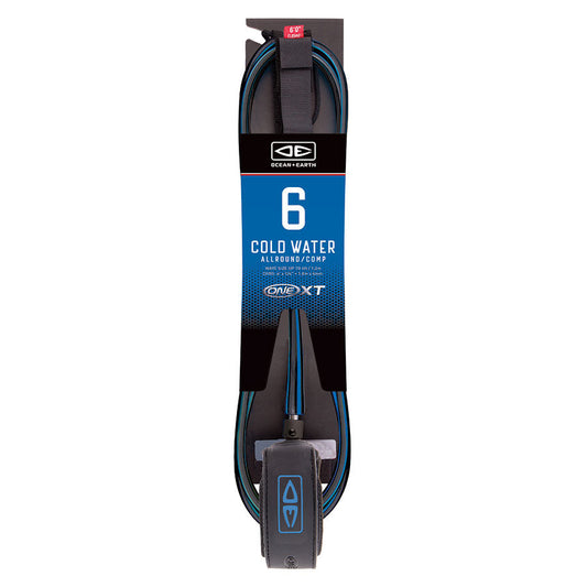 Ocean and Earth Cold Water 6ft One XT Allround Comp Premium Surfboard Leash