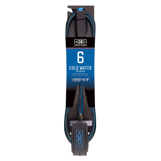 Ocean-&-Earth-6ft-One-XT-Premium-Surfboard-Leash-blacksheepsurfco-ireland-cold water-leash LCP70XT-black blue