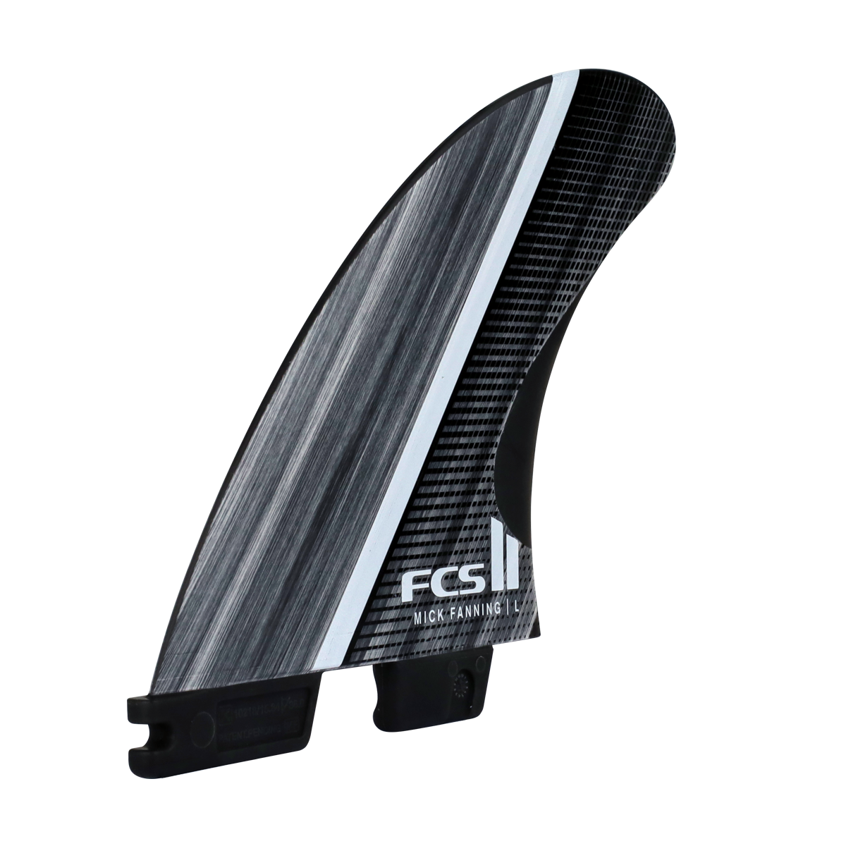 FCS-II-Mick-Fanning-Glass-Fibre-Fusion-Tri-thruster-fin-Set-smoke-black-galway-ireland-blacksheepsurfco
