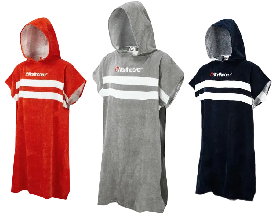 Northcore-Beach-Basha-Changing-Robe-Grey-blue-red-Stripes-NOCO24L-cotton-unisize-galway-ireland-blacksheepsurfco