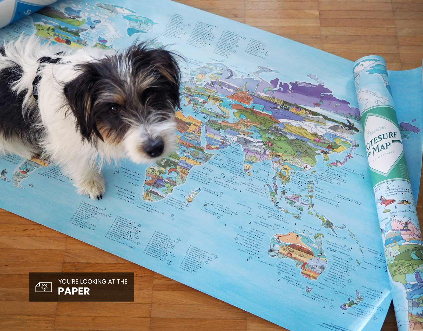 awesome-maps-kite-surf-trip-map-paper-wipeable-planning-kiting-galway-ireland-blacksheepsurfco-dog