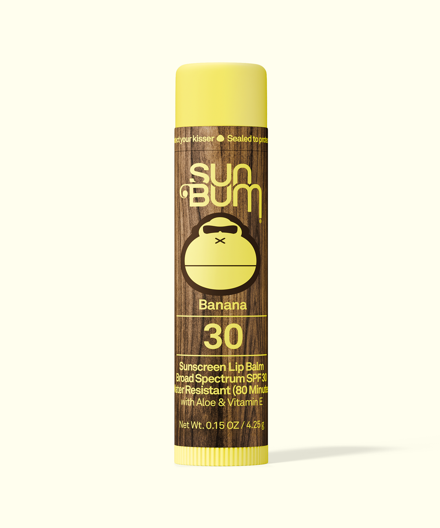 Sun-Bum-lip-balm-with-a-brown-stick= and-pink-cap-on-a-white-background-BANANA-galway-ireland-blacksheepsurfco