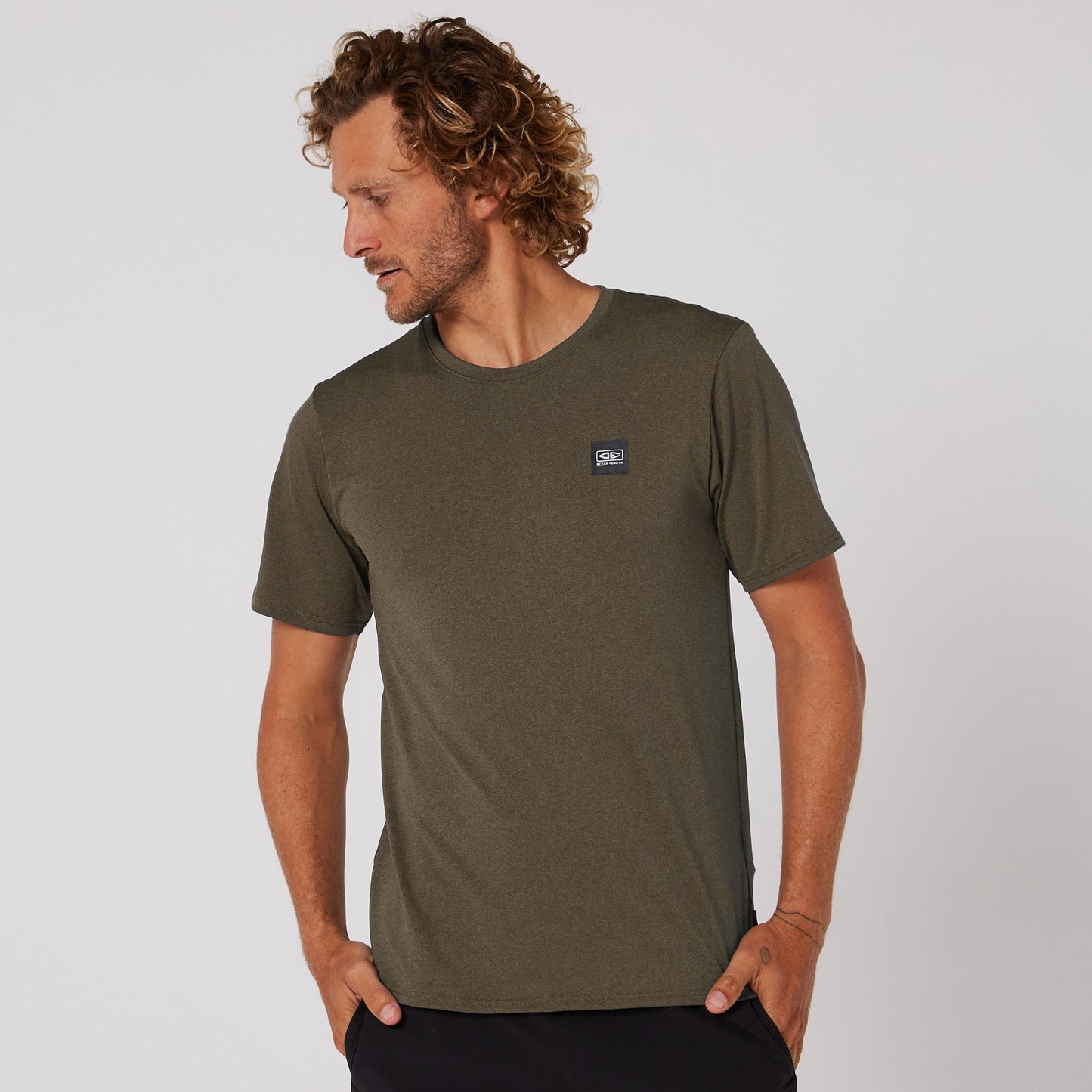 Ocean and Earth Mens Surf Short Sleeve Rash Surf Shirt