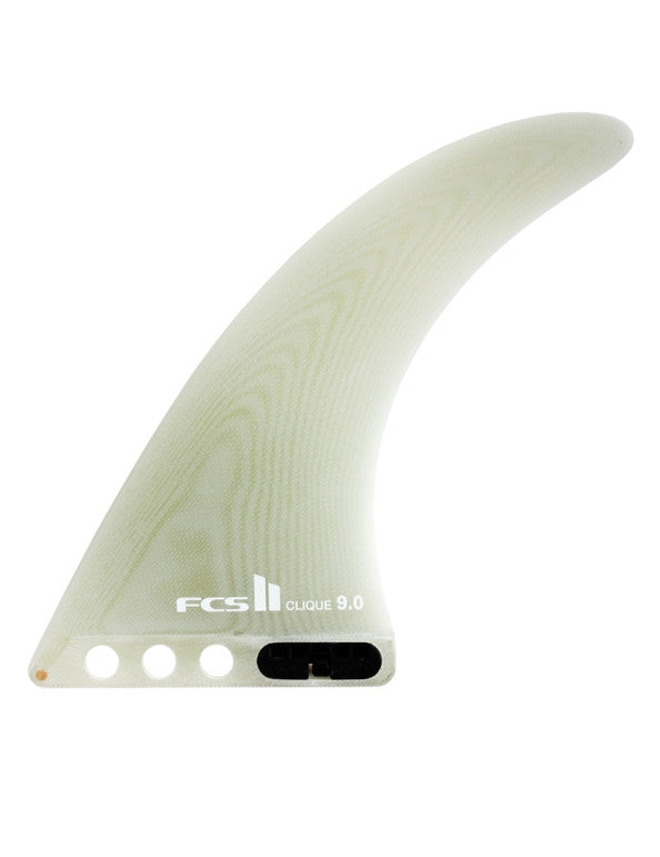 FCS II 9 Inch Clique Performance Glass Clear Longboard Fin