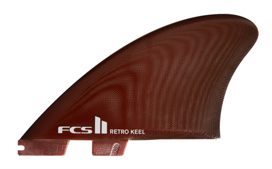 FCS II Twin Keel Retro Keel PG Surfboard Fins - Red