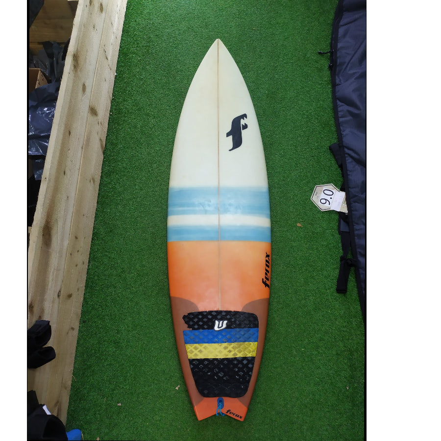 second-hand-ferox-surfboards-fractal-5ft10in-futures-thruster-swallow-tail-shortboard-blacksheepsurfco-kilcolgan-galway-ireland