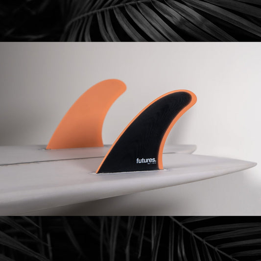 Futures T2 Fibreglass Twin Fin Indigo Rose