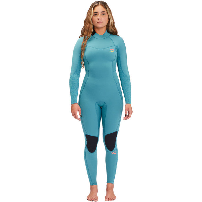 Billabong Synergy 5:4 Chest Zip Furnace Lining Women Winter Wetsuit - Marine