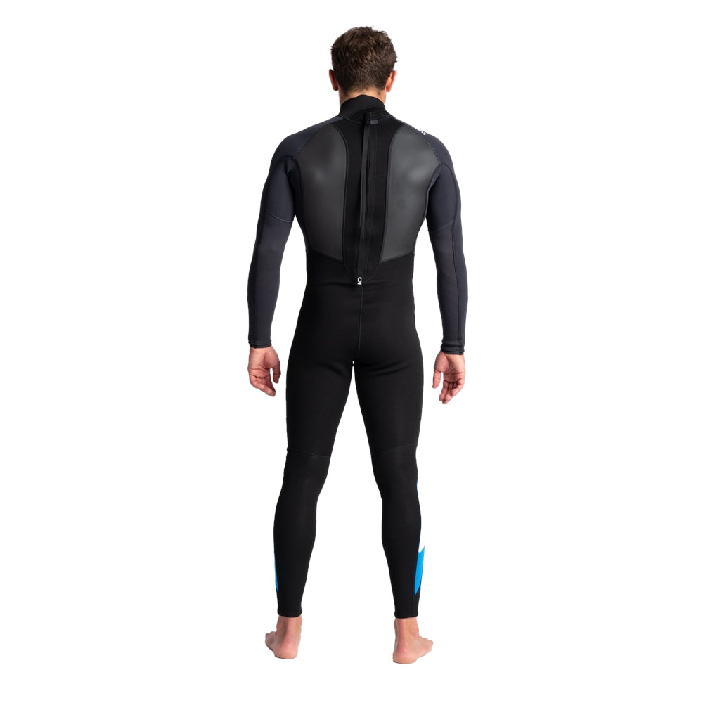 C-Skins Element 3:2 Men Wetsuit Steamer Back Zip - Black Cyan