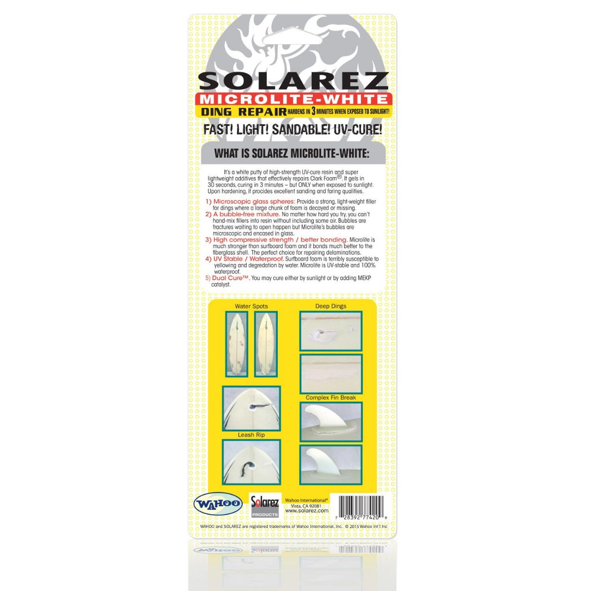 Solarez 2 oz Microlite White UV-Cure Repair Putty