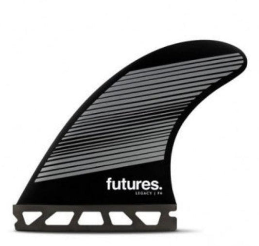 Futures Medium F6 Legacy Series Thruster Surfboard Fin - Grey Black