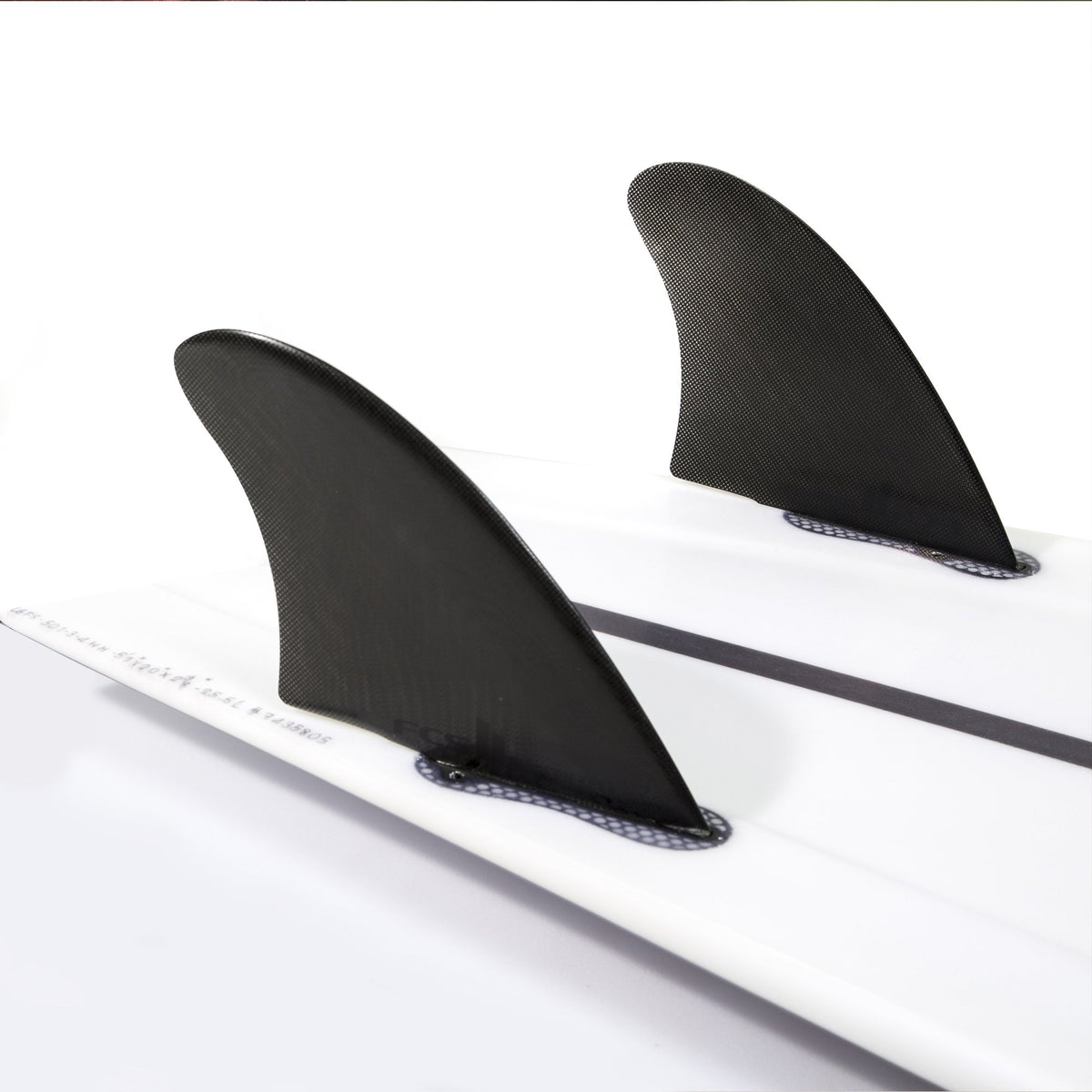 FCS II Twin Keel Modern Keel Performance Glass Surfboard Fins - Black