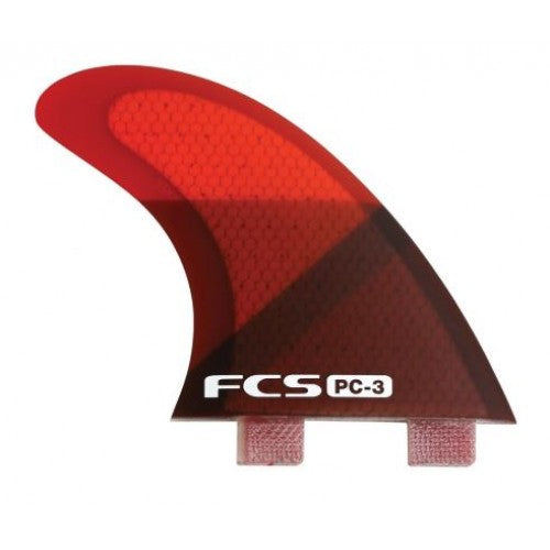 FCS I PC-3 Small Thruster Surfboard Fins - Red Slice
