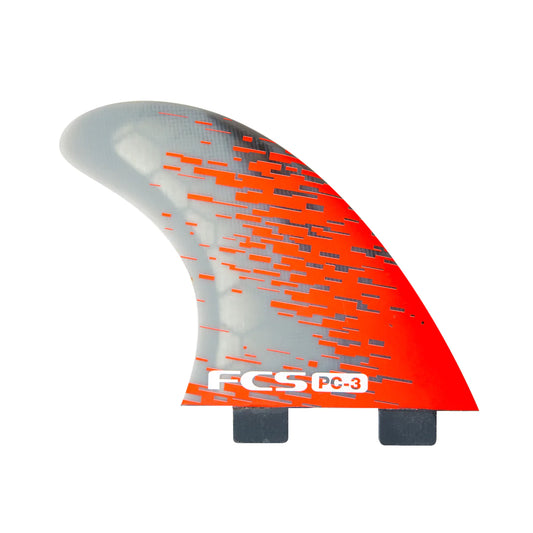 FCS I PC-3 Small Performance Core Tri Thruster Fins - Red Smoke