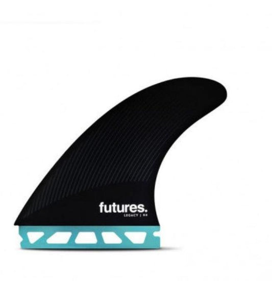 Futures Large R8 Legacy Series Thruster Rake Honeycomb Surfboard Fin - Teal Black
