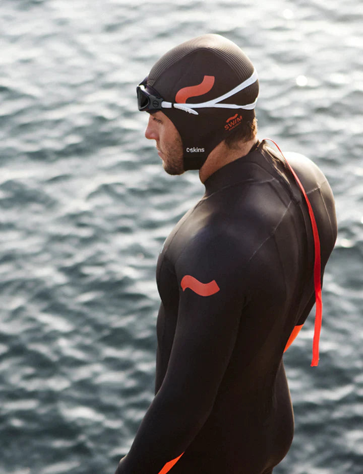 C-Skins Swim Research Freedom 3mm Wetsuit Swim Cap - Orange