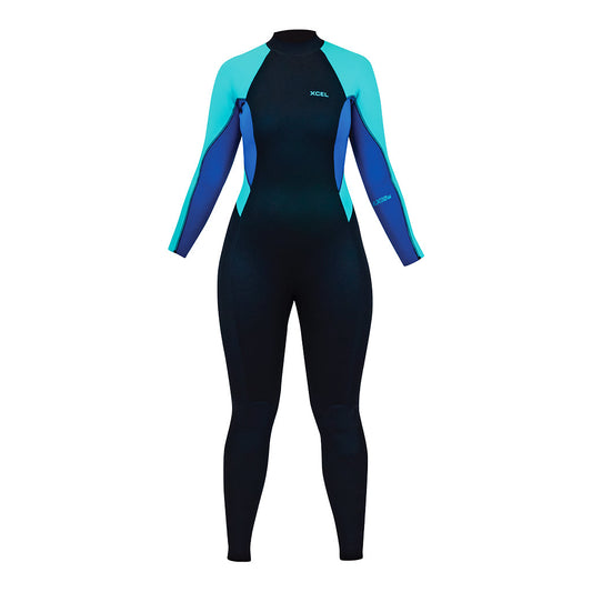 xcel-axis-wetsuit-3-2-back-zip-ladies-women-Black-Pistachio-summer-galway-ireland-blacksheepsurfco