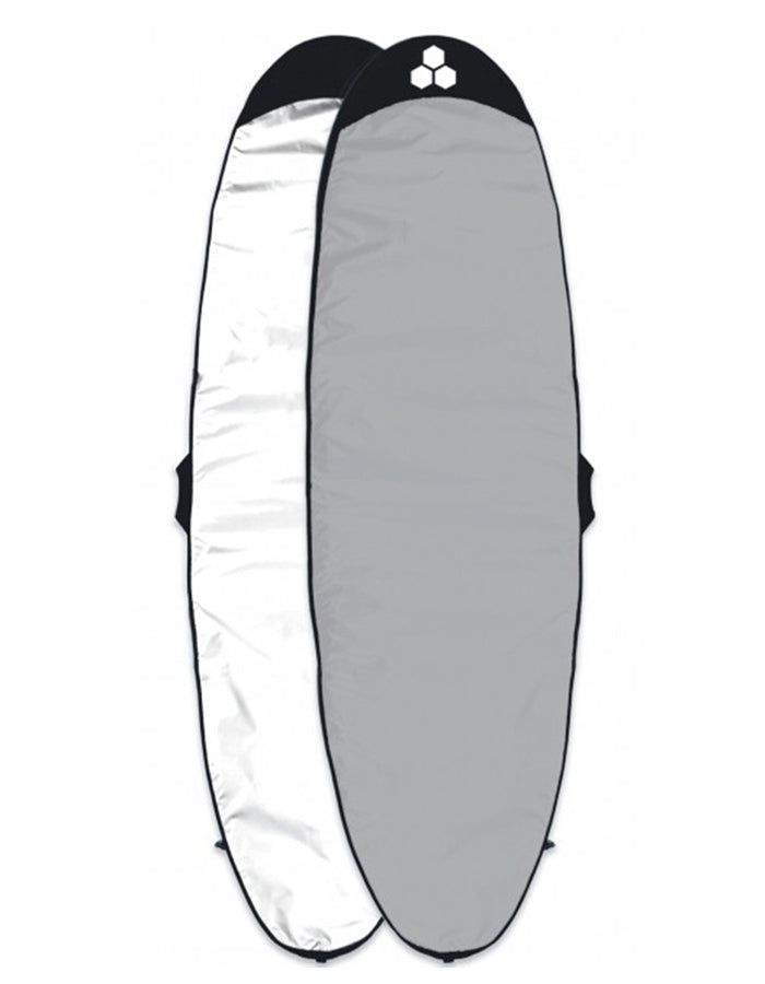 channel-islands-surfboard-bag-cover-featherlite-longboard-hex-grey-white-black-sheep-surf-co-galway-ireland-front-and-back
